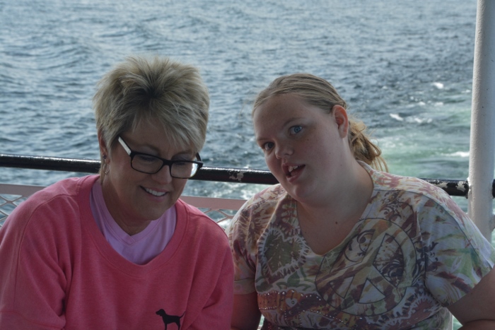 beck and madi on the ferry